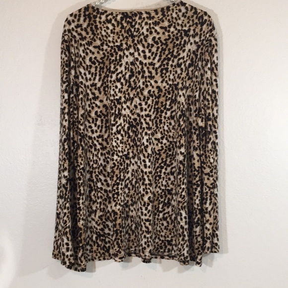 CATO Leopard Print Blouse Criss Cross Detail New - Picture 3 of 6